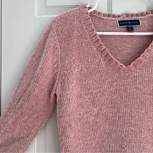 Karen Scott Mauve Pink Chenille Women’s Sweater Size Petite Small